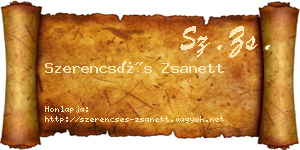 Szerencsés Zsanett névjegykártya